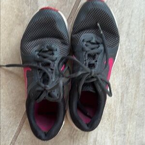 Nike Black and Pink Running Shoes